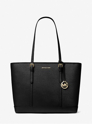 Michael Kors Leather Jet Set Tote store in White